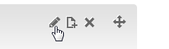 Edit, duplicate and delete icons.