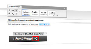 Checkpanel interface